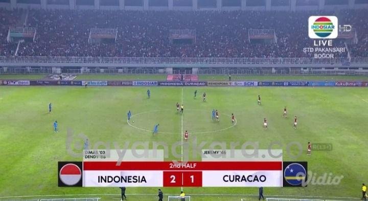 Leg ke Dua Indonesia Berhasil Membungkam Curacao Dengan Skor 2-1.