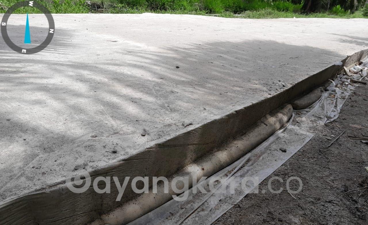 Dugaan Mark Up Anggaran DD TA 2022 Rabat Beton Desa Ujung Kubu. 