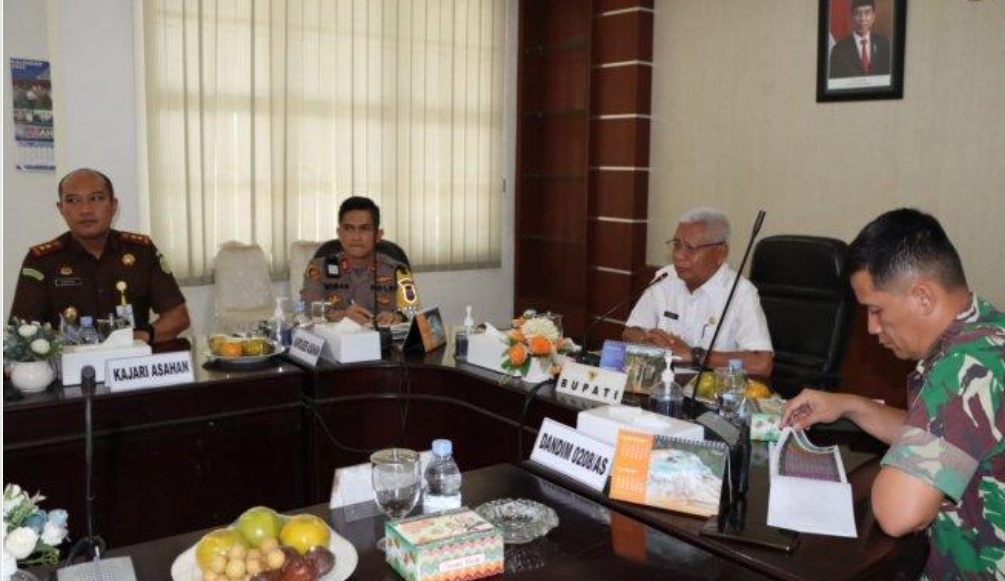 Jaga Keamanan dan Ketertiban, Kapolres Kabupaten Asahan Rakor dengan Forkopimda