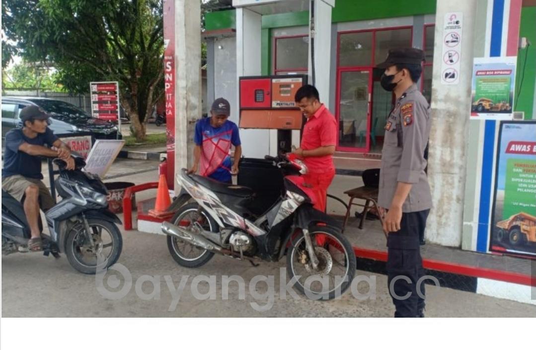 Cegah Penyalahgunaan, Polsek Lahewa Monitoring distribusi BBM di SPBU