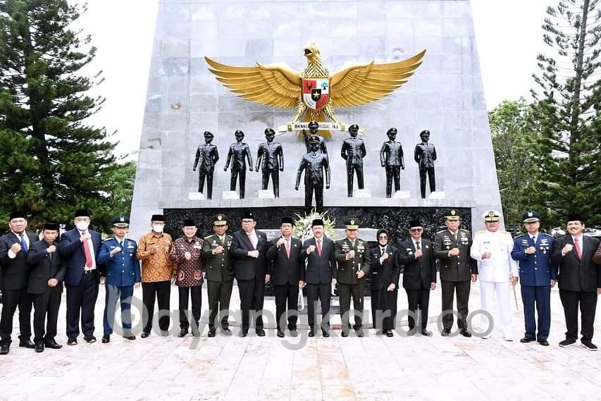 PEMPROV SU BERSAMA SELURUH UNSUR FORKOPIMDA MENGGELAR UPACAR PERINGATAN HARI KESAKTIAN PANCASILA TAHUN 2022.