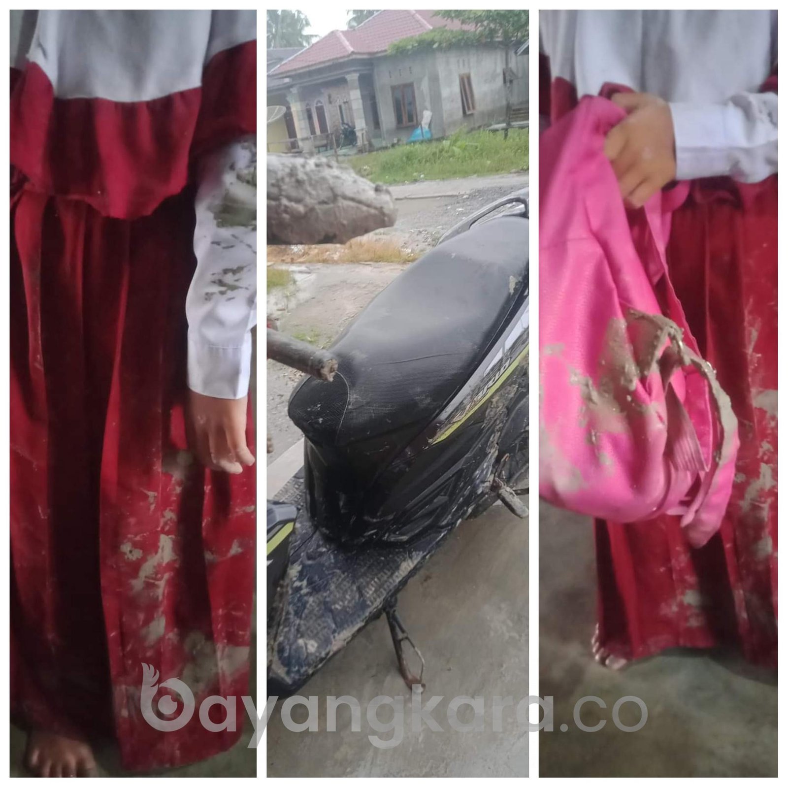 Akibat Jalan Rusak, Banyak Anak di Desa Bagan Baru Susah Ke Sekolah Karna  Akses Jalan Yang Rusak Parah.