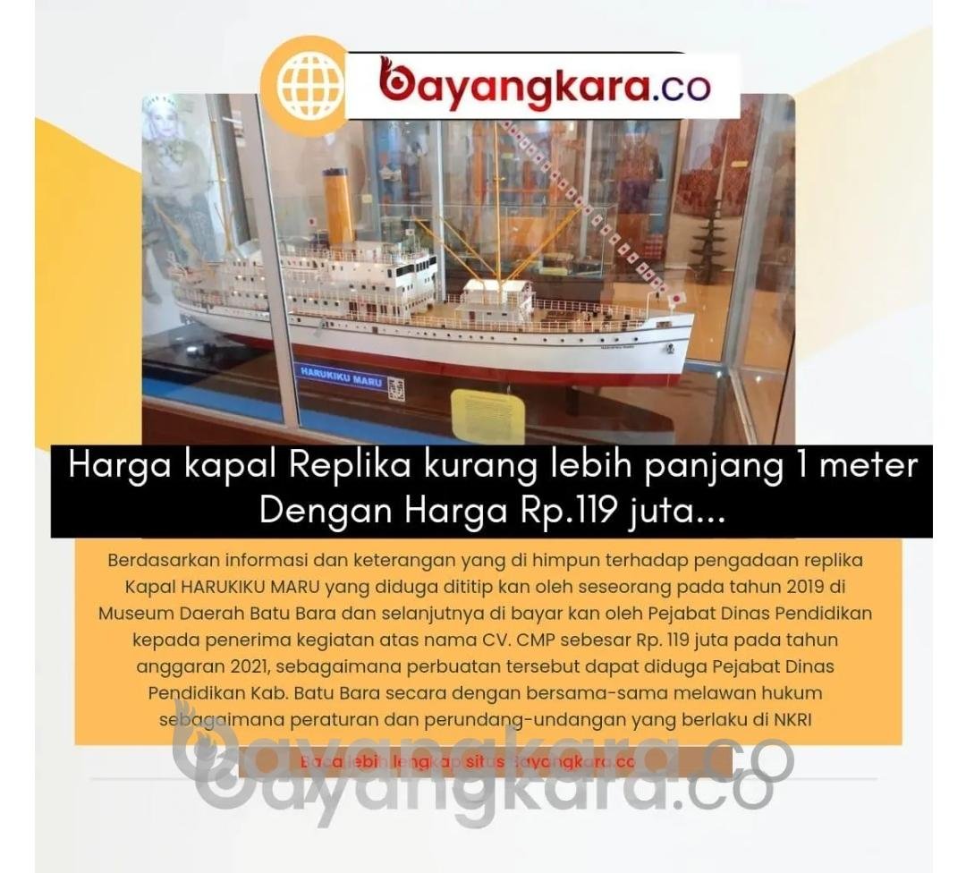Terkait Dugaan Korupsi Pengadaan Replika Kapal Harikiku Maru Sebesar Rp.119.130.000,00,TIM-BB Besok Laporkan Kepada Kajati Sumut