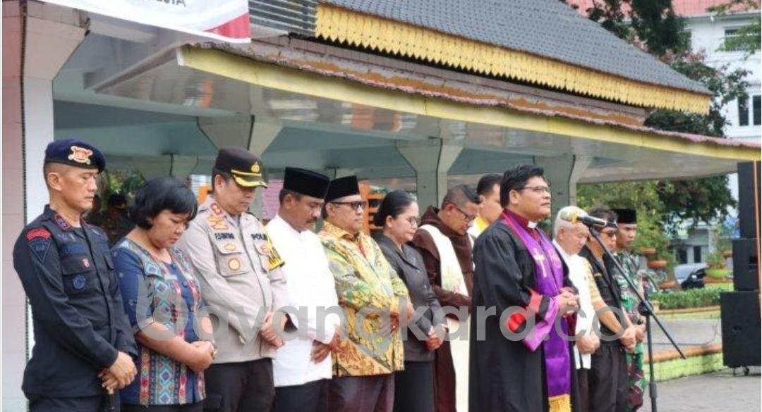 Kapolres Binjai Bersama Jajaran Forkopimda Berdoa untuk Korban Kanjuruhan