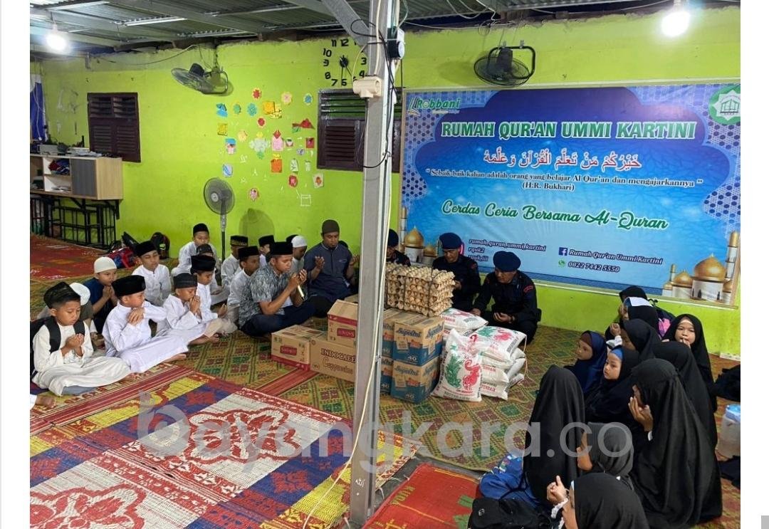 Wujud Syukur, Brimob Poldasu Silaturahmi dan Salurkan Tali Asih Ke Rumah Qur’an