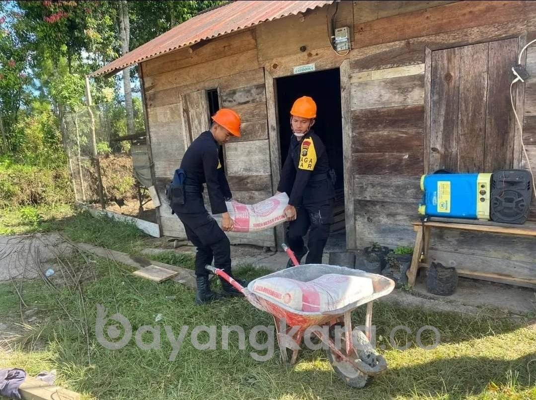 Bhakti Brimob Untuk Masyarakat, Brimob Polda Sumut Lakukan Pembangunan Rumah Korban Bencana Gempa Bumi