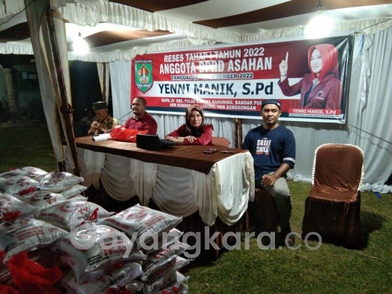 Anggota DPRD Asahan YENNY MANIK, S.Pd., lakukan Reses tahap 1 tahun anggota DPRD Kab Asahan dari Fraksi PDI Perjuangan.