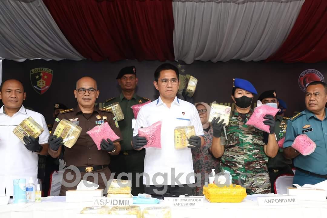 Mabes Polri, Polda Sumut dan Pomdam I BB Musnahkan Barang Bukti Narkoba Berhasil Selamatkan Ratusan Ribu Jiwa.