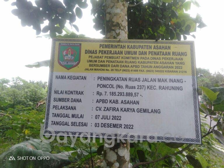 Proyek Hotmix Di Desa Rahuning 2 Diduga Berkualitas Rendah Dan Tidak Sesuai dengan Bestek.