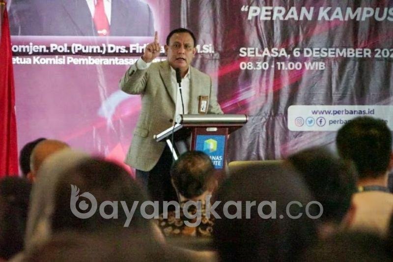 KETUA KPK FIRLI BAHURI ” PENDIDIKAN PENTING DALAM PENCEGAHAN KORUPSI”.