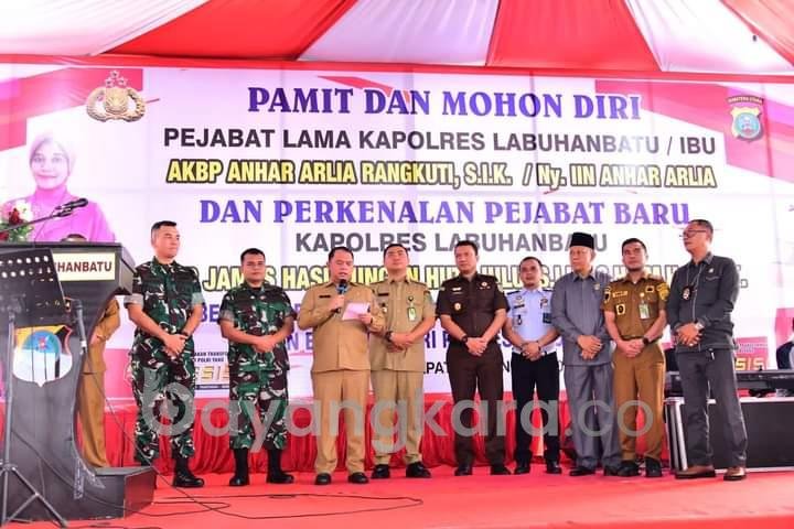 Bupati Dan Wakil Bupati Labura Hadiri Acara Pisah Sambut Kapolres Labuhanbatu