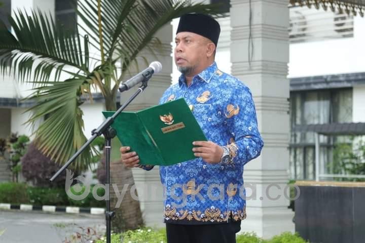 Mewakili Bupati,Sekda Labura Irup Upacara HKN