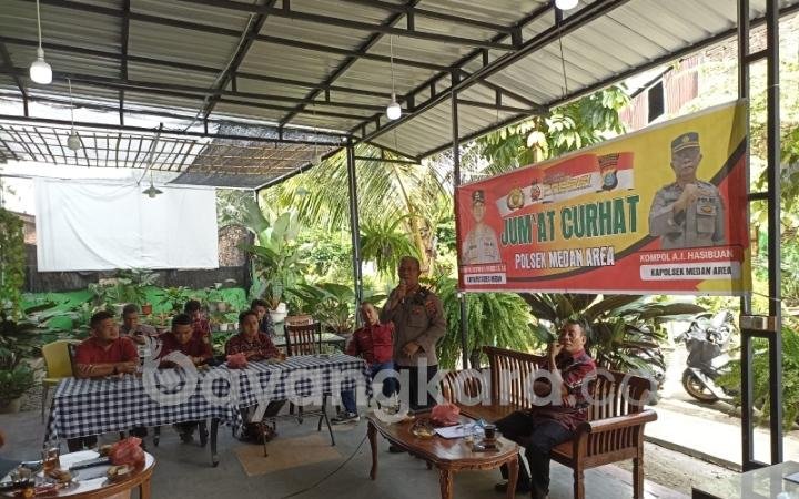 Kapolsek Medan Area Gelar Jum’at Curhat Bersama Warga, Dan Mendengarkan Keluhan Warga.