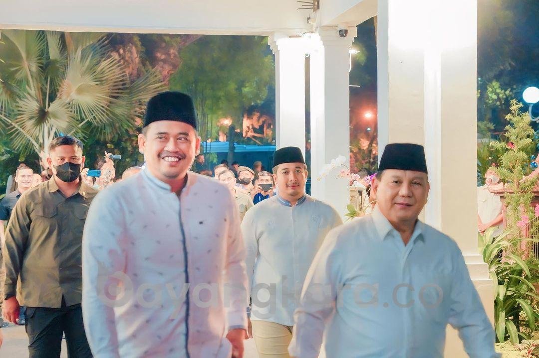 Bobby Dampingi Probowo Kunjungi Istana Maimun Medan Tampa Wakil Wali Kota