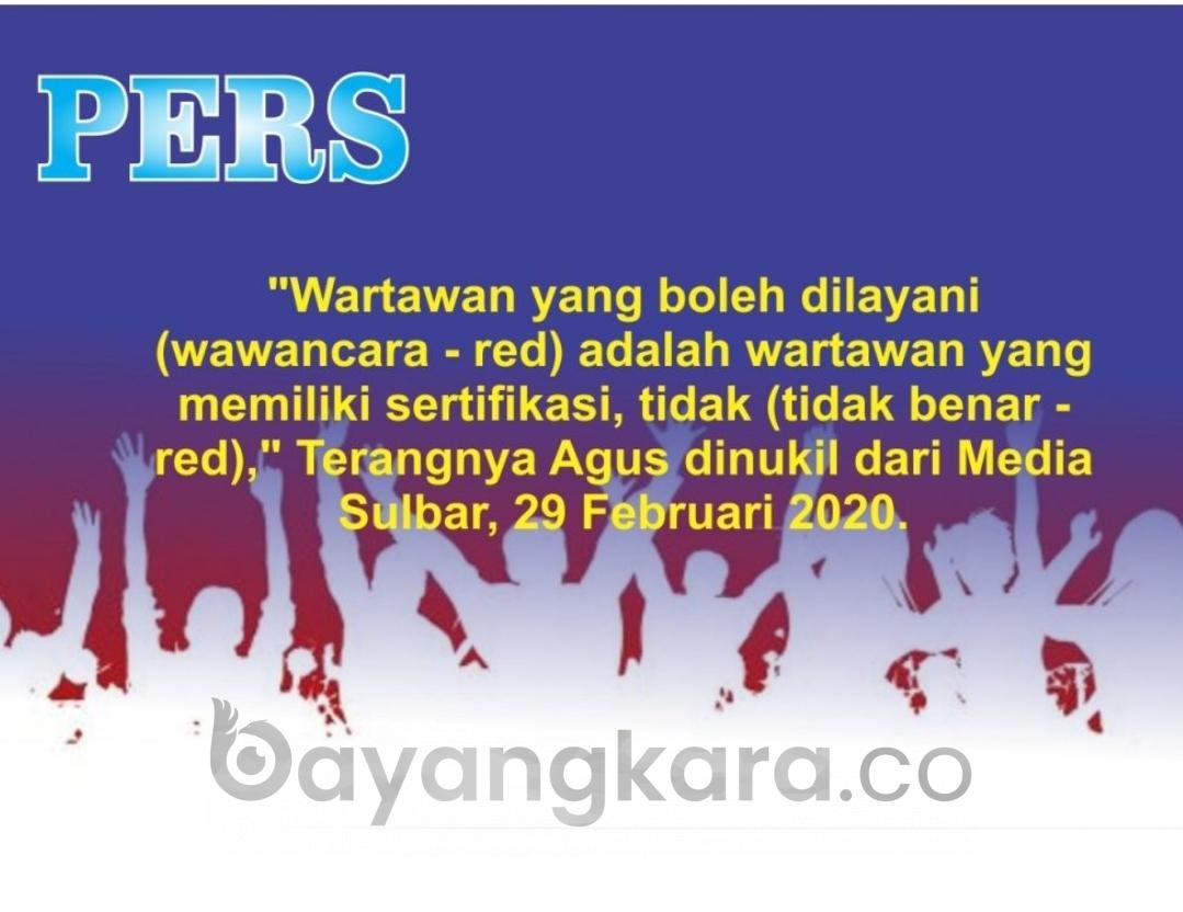 Tudingan Wartawan Belum UKW atau abal – abal Sudah Dibantah Oleh Dewan Pers.