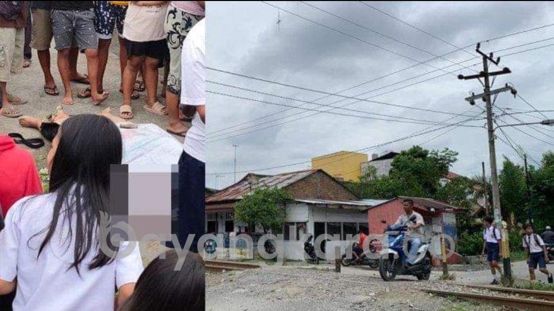 Losber Sihotang Tewas Tertabrak Kereta Api di Perlintasan Tanpa Palang di Helvetia