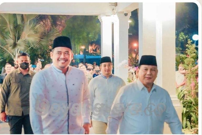 Bobby Dampingi Probowo Kunjungi Istana Maimun Medan Tampa Wakil Wali Kota