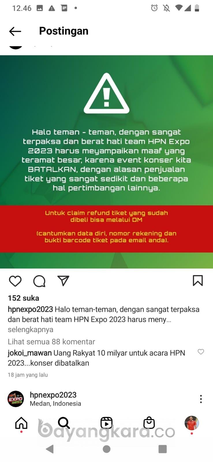 Konser di HPN 2023 dibatalkan, Netizen Medan: “Gak Jelas