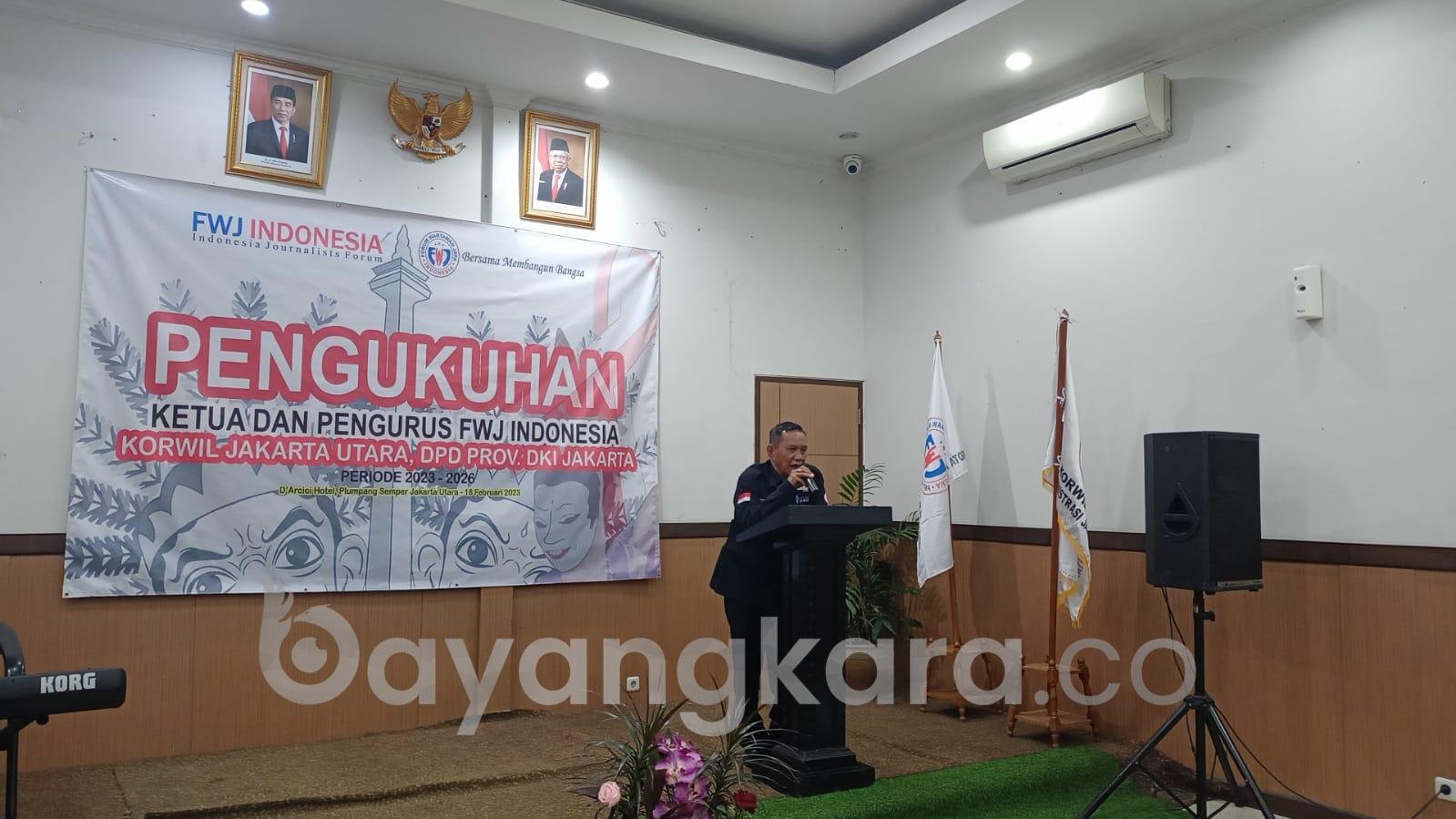 Ketua Umum Forum Wartawan Jaya Indonesia Melantik Pengurus FWJI Jakarta Utara