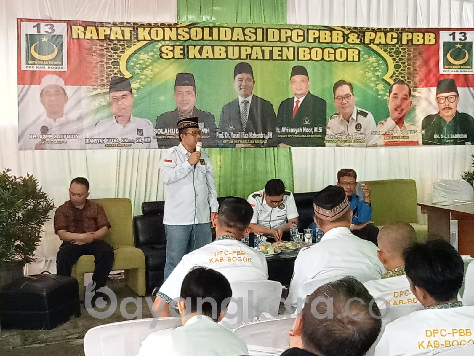 Rapat Konsolidasi DPC dan PAC Partai Bulan Bintang Se-Kab Bogor Turut Hadirkan Ketua Bappilu DPW PBB Jabar