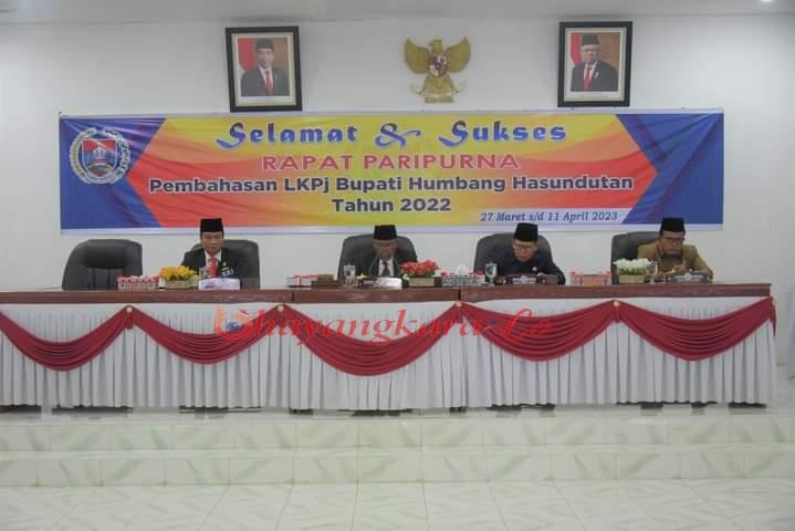 Wakil Bupati Humbahas Sampaikan Nota Pengantar LKPj Bupati Humbang Hasundutan T.A. 2022.