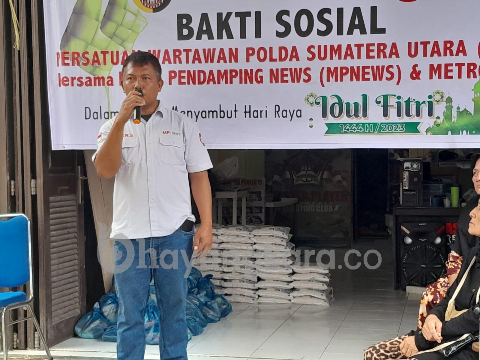 Ketua PWPSU Burju Simatupang Mengajak Wartawan Peduli Kepada Anak Yatim Dan Janda Miskin