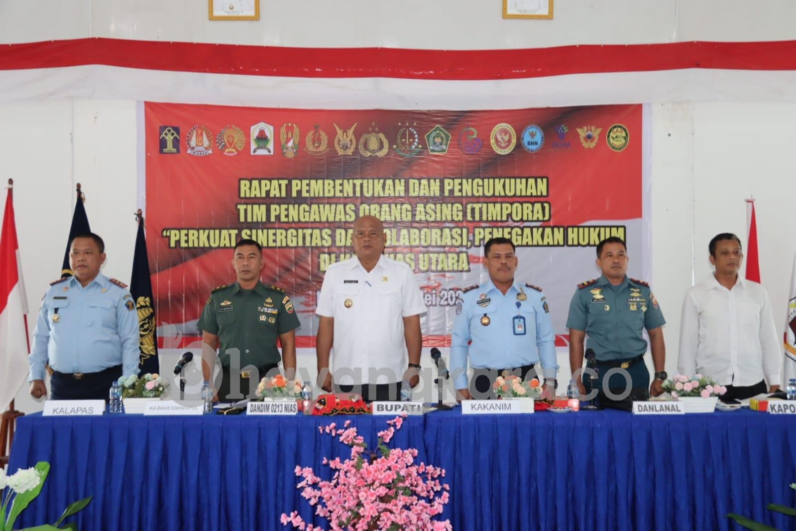 Pembentukan, Pengukuhan Tim Pengawasan Orang Asing (TIMPORA) Kabupaten Nias Utara Tahun 2023