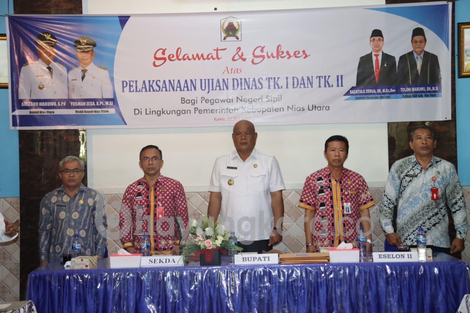 Pelaksanaan Ujian Dinas Dan Ujian Penyesuaian Ijajah TK.I Dan TK.II, Di Lingkup Pemkab Nias Utara TAHUN 2023