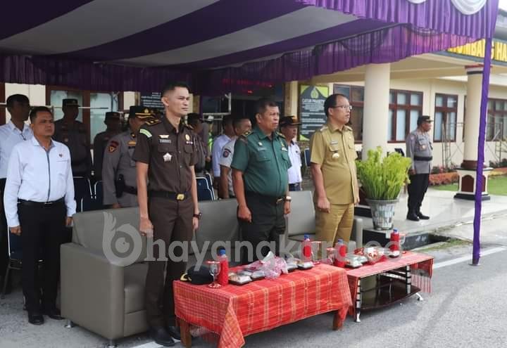 Bupati Bersama Forkopimda Humbahas Hadiri Apel Kasatkamling Tahun 2023