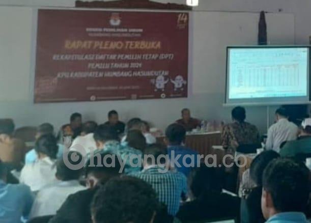 KPU Humbahas Tetapkan DPT Pemilu 2024