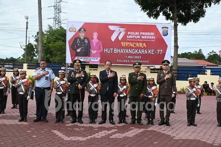 Bupati hadiri hut Bhayangkara Ke-77 di Polres Humbahas