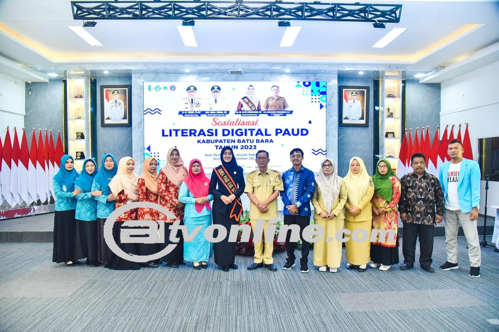 Bunda PAUD Batu Bara Buka Sosialisasi Literasi Digital PAUD.