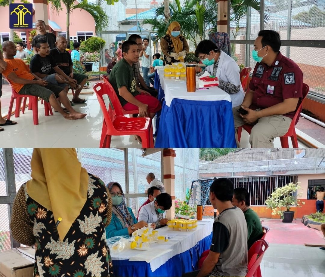 Gandeng Puskesmas Labuhan Ruku , Lapas Labuhan Ruku Rutin lakukan Skrining TB Bagi Warga Binaan. 
