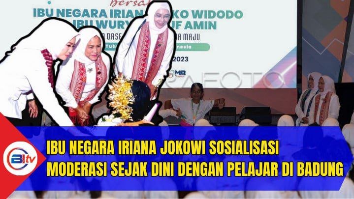Ibu Negara Iriana Jokowi Sosialisasi Moderasi Sejak Dini dengan Pelajar di Badung.
