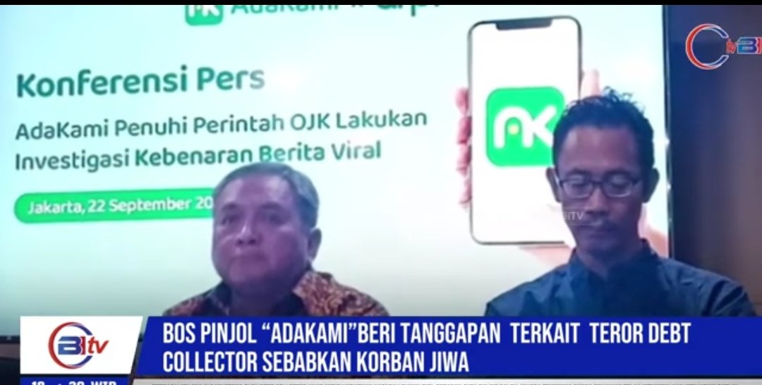 Bos Pinjol “Adakami”Beri Tanggapan Terkait Teror Debt Collector Sebabkan Korban Jiwa.