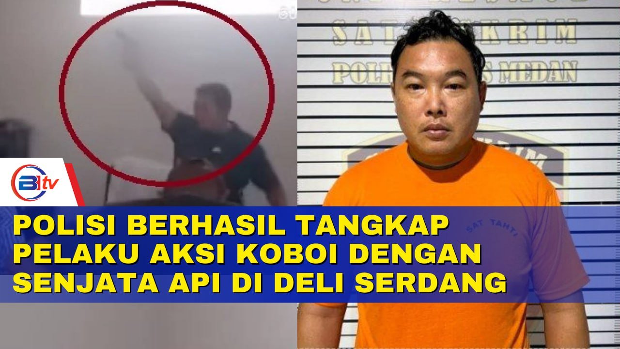 Polisi Berhasil Tangkap Pelaku Aksi Koboi dengan Senjata Api di Deli Serdang