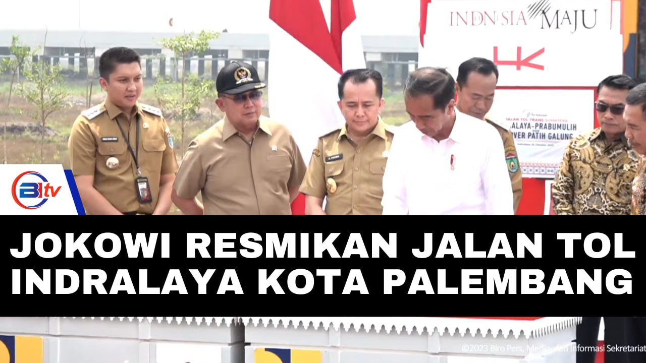 Presiden Jokowi Resmikan Jalan Tol Indralaya Kota Palembang