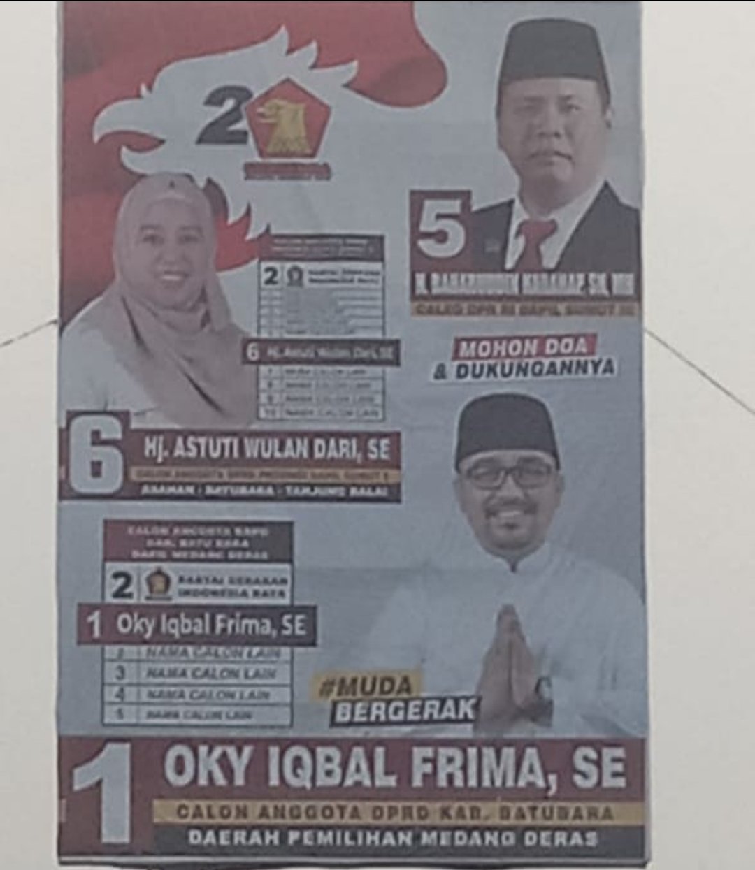 DPD Gerindra Sumut Akan Buat Teguran Terkait Baliho Ketua DPC Gerindra Batu Bara