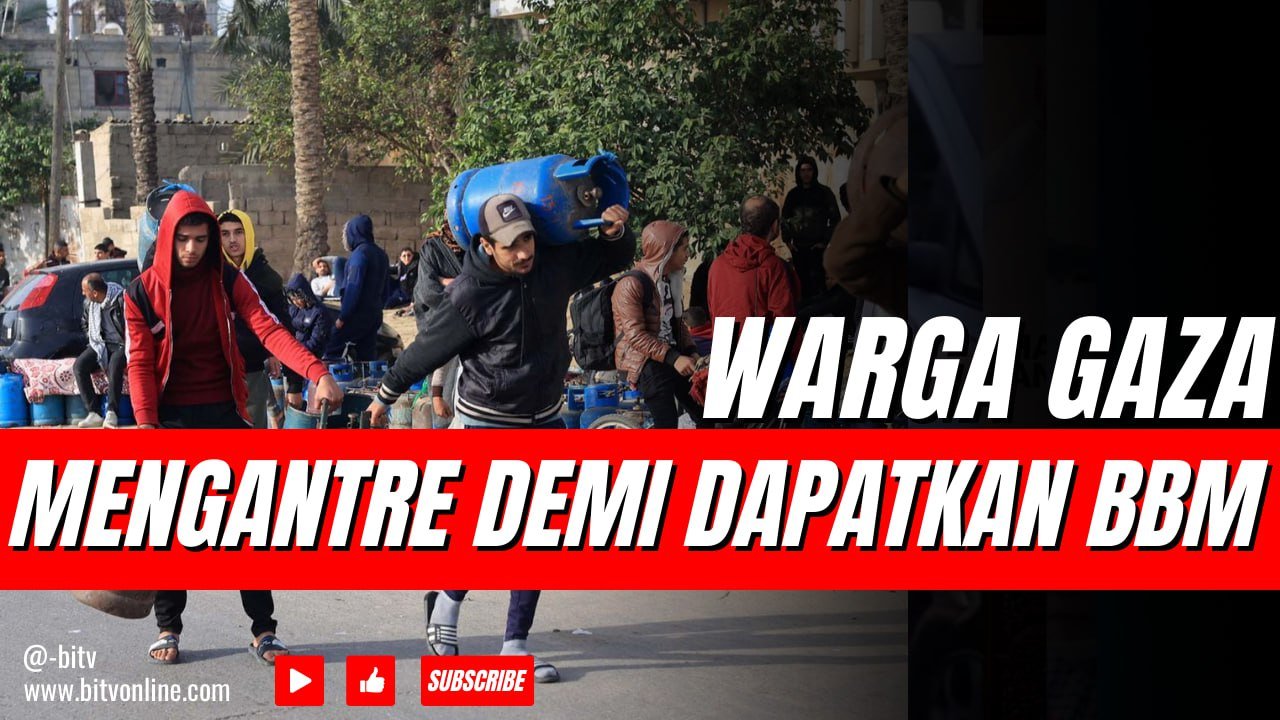 Warga Gaza Mengantre Panjang Demi Dapatkan BBM