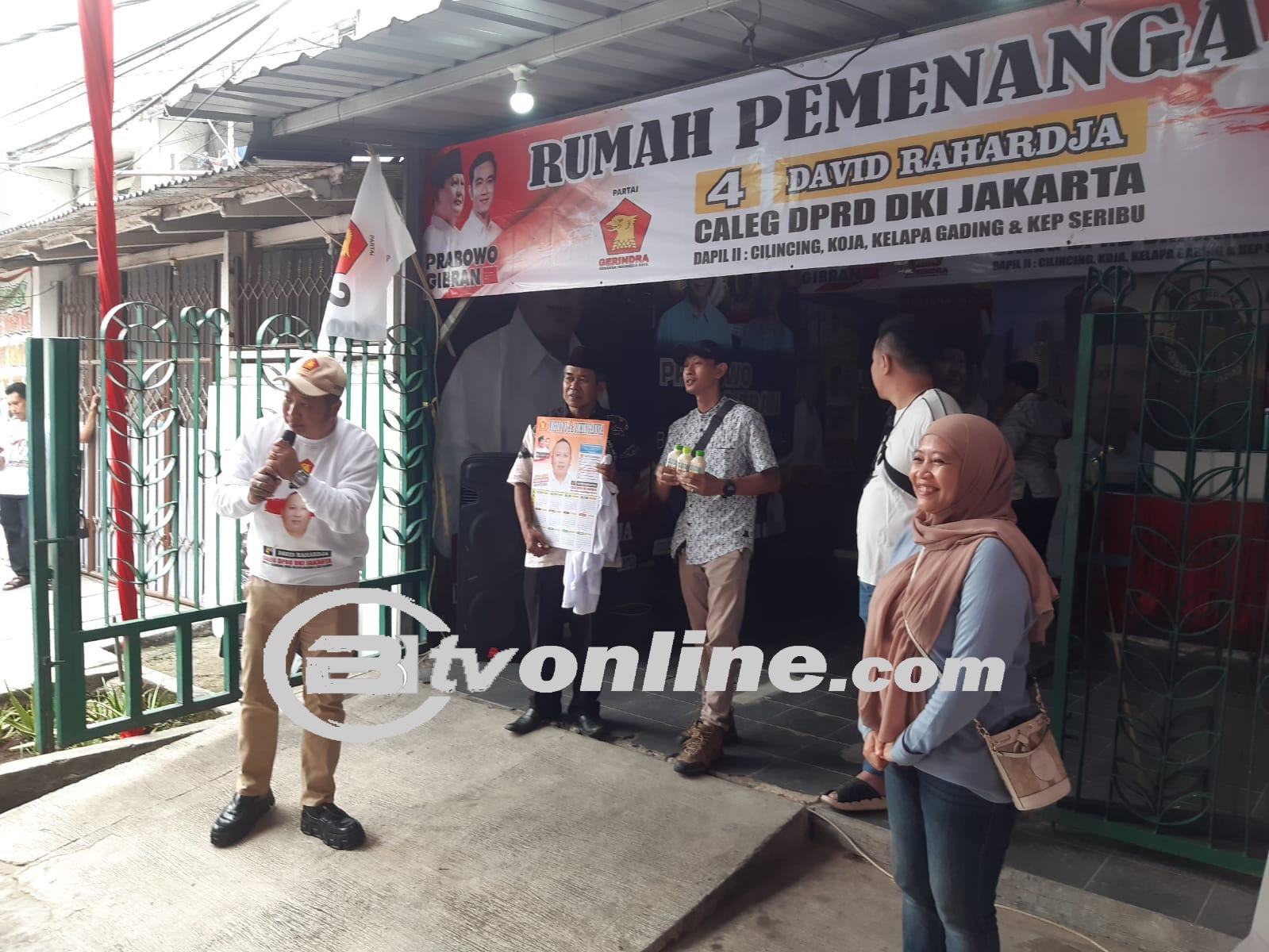 Caleg Partai Gerindra No 4 Jakarta Utara David Rahardja Gelar Tasyakuran Rumah Pemenangan