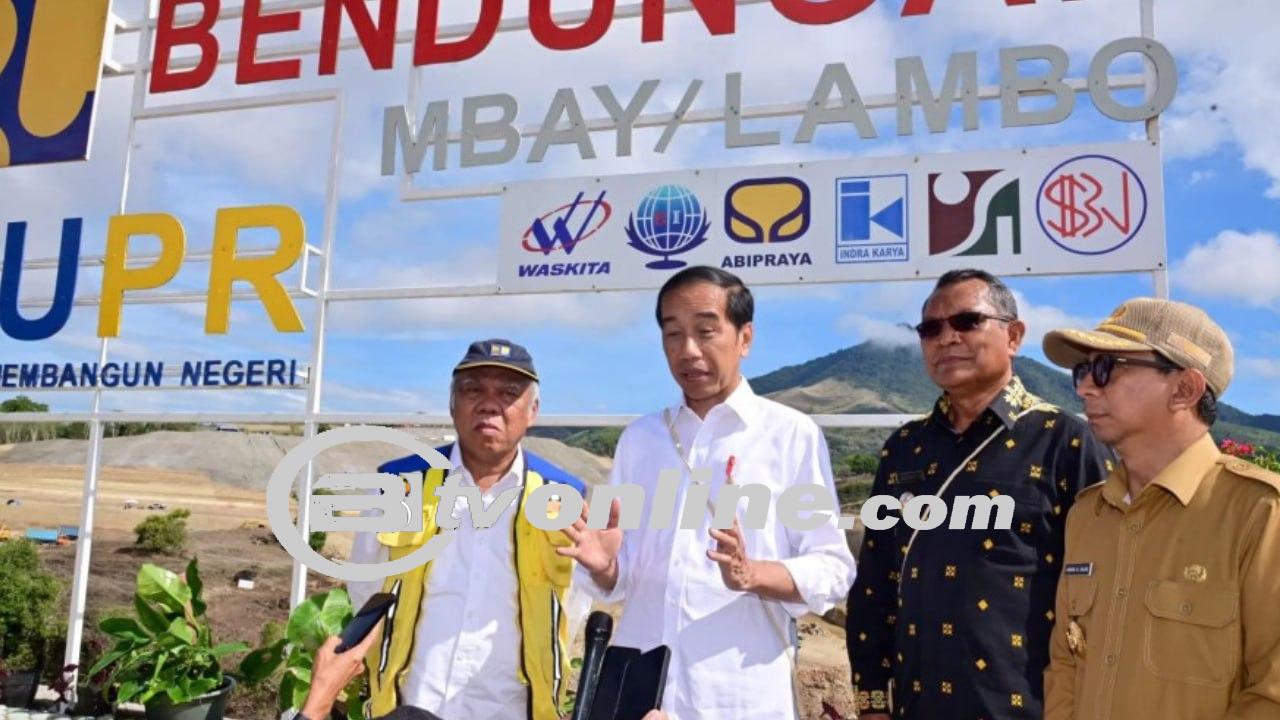Presiden Jokowi Tinjau Pembangunan Bendungan Mbay di NTT