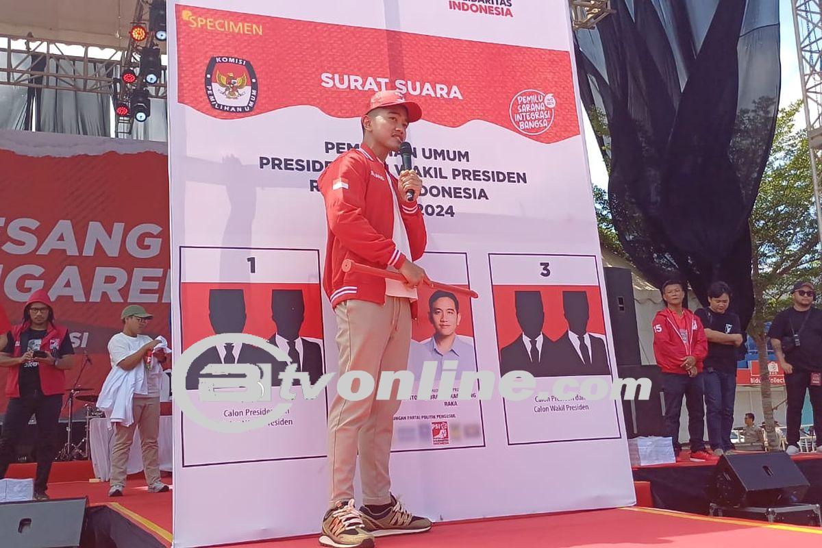 Kampanye di Batam, Kaesang Tanya Sudah Siap Coblos Nomor Dua ?