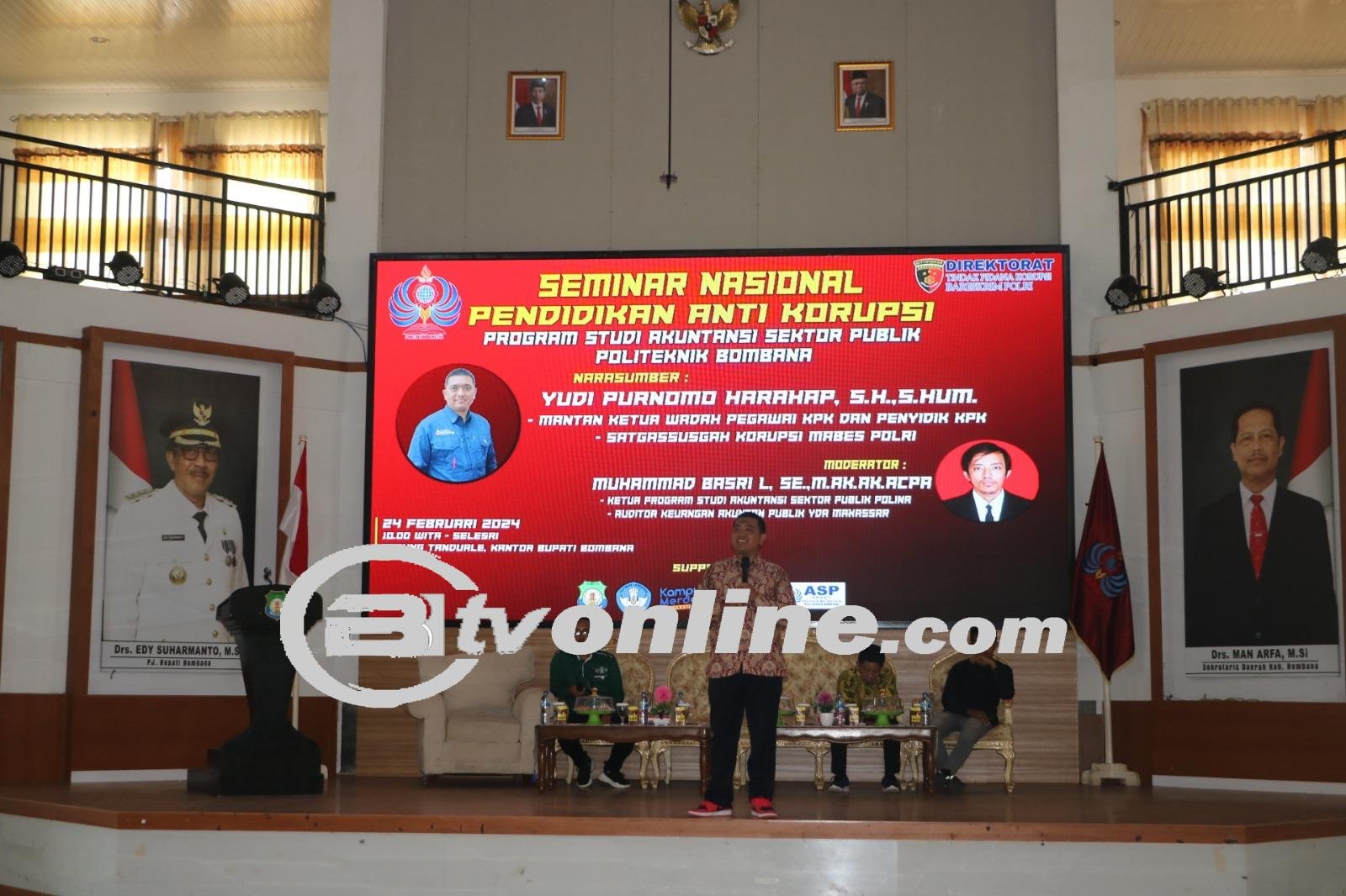 Mabes Polri Beri Pendidikan Antikorupsi Kepada Mahasiswa di Bombana