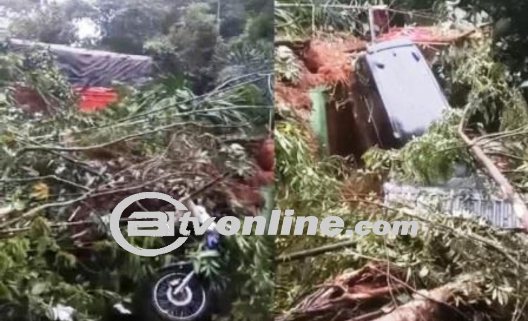 Sejumlah Kenderaan dan Rumah Tertimbun Longsor di Jalan Sibolga-Tarutung