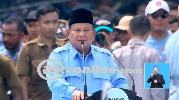 Prabowo Menghentikan Orasi, Minta Panitia Beri Air ke Pendukung di GBK