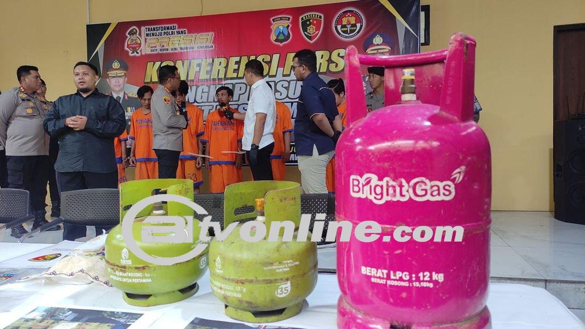 Polresta Sidoarjo Bongkar Sindikat Pengoplos Ribuan Tabung Gas