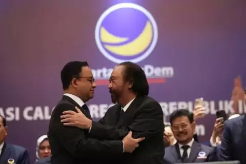Anies Temui Surya Paloh Lapor Hasil Pilpres 2024