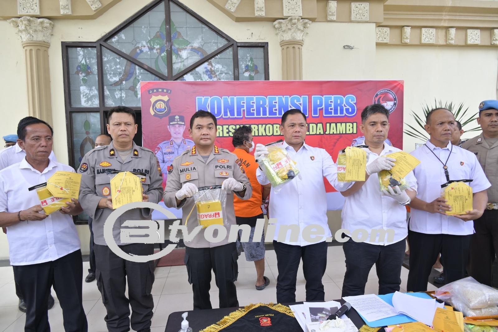Tim Ditresnarkoba Polda Jambi Amankan 10 Kg Sabu, Tersangka Berhasil Edarkan 20 Kg