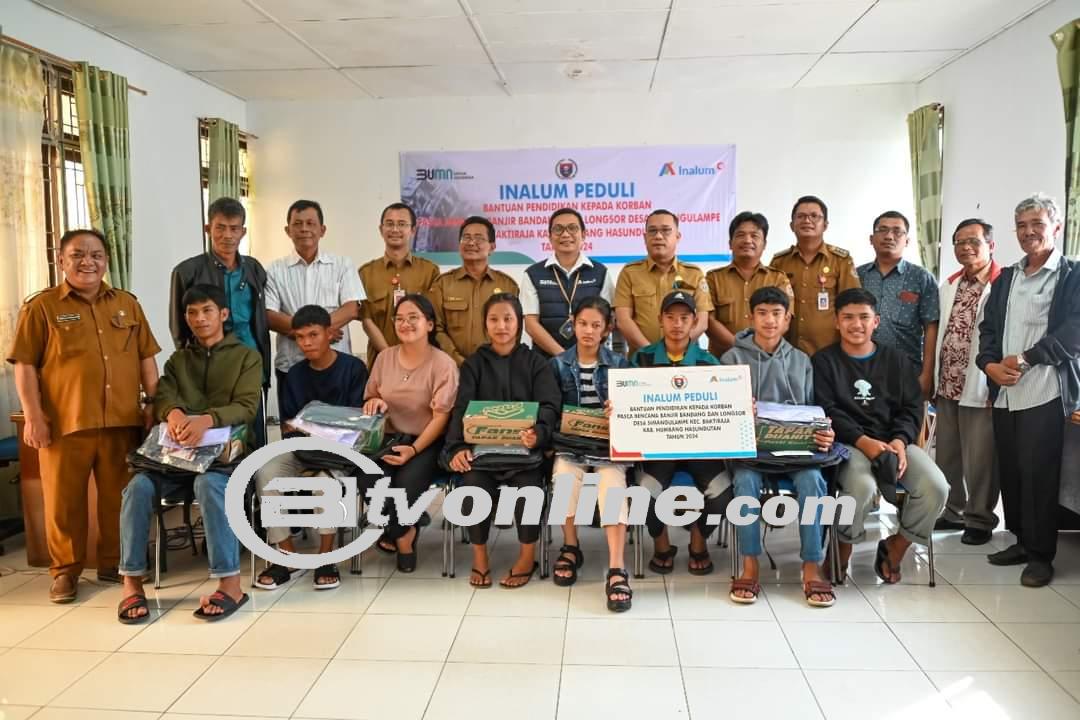 INALUM Berikan Bantuan Pendidikan Kepada Pelajar Korban Bencana Banjir Bandang dan Longsor Humbang Hasundutan