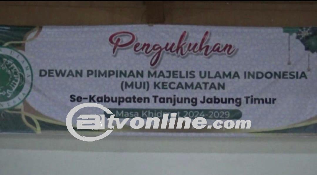 Bupati Romi Hadiri Pengukuhan Mui Kecamatan Sekabupaten Tanjab Timur